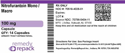 MM2 - Nitrofurantoin Mono   Macro 100mg 70518 4026 01